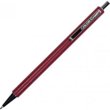 Penna a sfera in pelle con diagramma colori 02 burgundy
