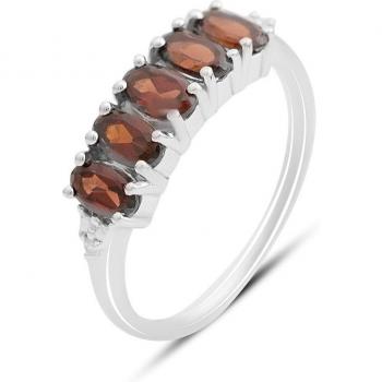 Natural Garnet Silver Ring 1.63ct, 2.38g, 17.5