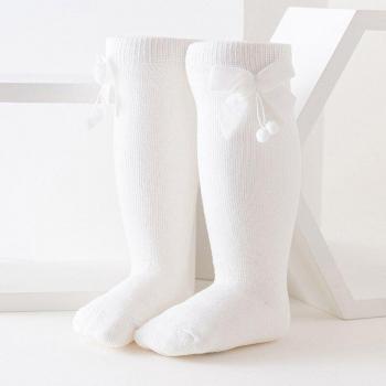Einfarbige Kniehohe Socken für kleine Mädchen