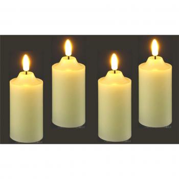 I.GE.A. Warmweiße LED-Stumpenkerzen für Advent
