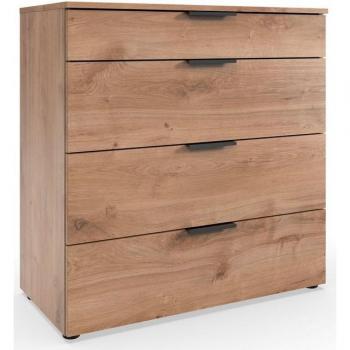 Level by Fresh to Go – WIMEX 4‑Schubladen Sideboard mit Soft‑Close, braun