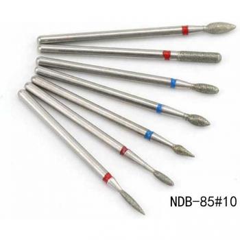 7-Piece Diamond Nail Drill Bit Set for Acrylic Gel Nails, 3/32 (2.35mm) Cuticle Efile Manicure