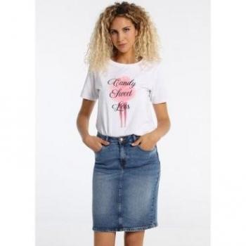 Falda Lois Jeans Medium Light Blue