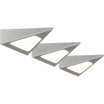 Lampes sous meuble LED 'Odia' en inox, 3 lumières