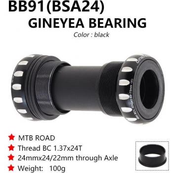 Support de pédalier en céramique scellé BB91 BB92 BSA30 pour vélos de route et VTT Shimano SRAM 24-22mm