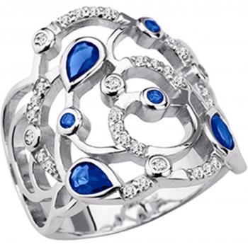Brazalete Sissi Plata y Azul