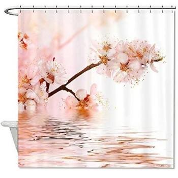 Cortina Rosa Sakura Warrantyll 72 x 72 – Agua del Baño y Bloqueo de Humedad