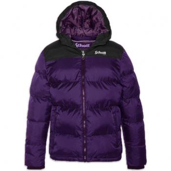 Schott Padded Hoodie with Embroidery
