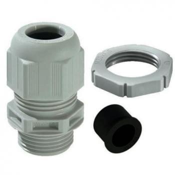 Wiska RDE Cable Gland with Reduction Sealing Insert & Locknut (10 Pack) - Grey