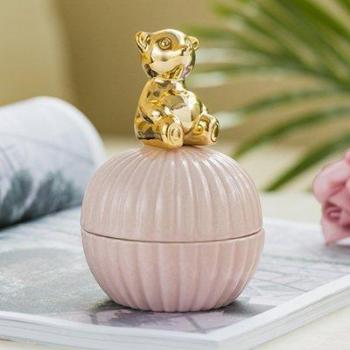 Gold 3D Kitty Bear Ring Dish