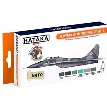 Hataka Modern Polish Air Force Paint Set Volume 1 - Orange Line #CS17