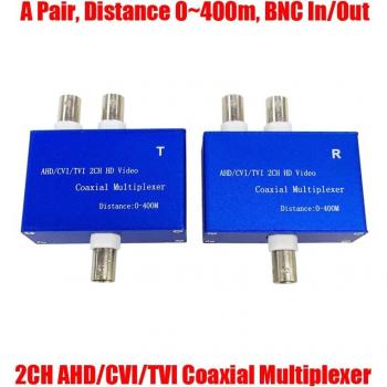 2 Channel 3MP 1080P HD Coax Video Signal Multiplexer Transmitter & Receiver