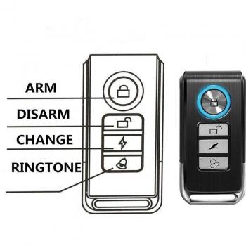 Wireless Motorcycle Security Alarm with Remote 113dB