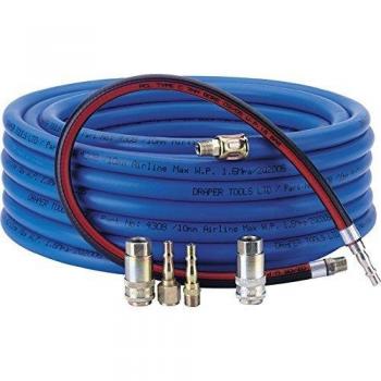 Draper Heavy Duty Airline and Connector Kit, 15.2m, 10mm