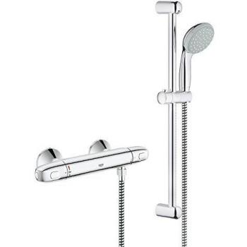 Brause-Thermostat-Set mit Tempesta 100 Brausegarnitur (600 mm) – Modell 34151003
