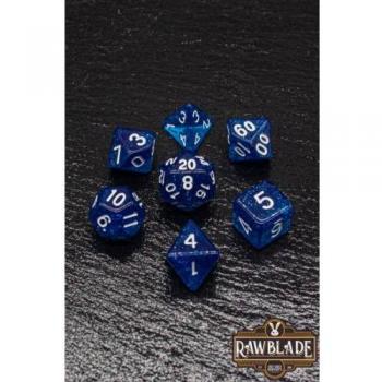 Set de Dados RAWBLADE GLITTER AZUL OSCURO (7)