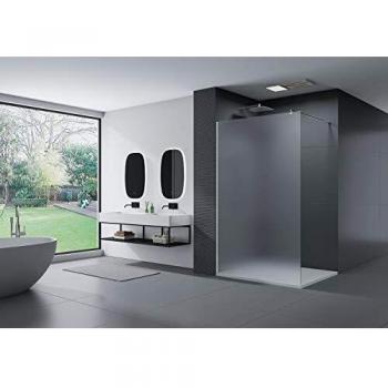 Paroi fixe en verre satiné pour douche EX101, largeur 1100mm