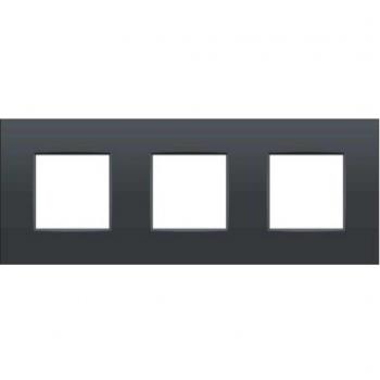 Plaque de recouvrement triple horizontale, couleur anthracite intense (Niko 122-76700)