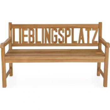 Teakholz Gartenbank LIEBLINGSPLATZ 3-Sitzer mit Armlehnen