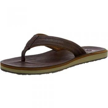 Quiksilver Carver Nubuck-Sandals for Men, Scarpe da Spiaggia e Piscina Uomo, Marrone