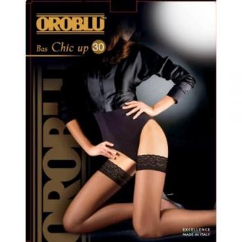 Oroblu Chic Up 30 Graue Stay-Up Strumpfhose S