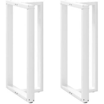 VidaXL Bar Table Legs T-Shaped 2 pcs White 60x35x(110-111) cm Steel