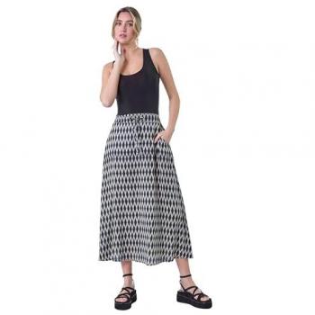 Printed Tie Front Pocket Skirt