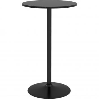 HOMCOM Bartisch Stehtisch Esstisch Runder Tresentisch, Küchentisch für Wohnzimmer, Esszimmer, Stahl, Schwarz, Ø60 x 102 cm