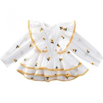 Summer Ruffled Tiered Blouse for Girls 3-8Y