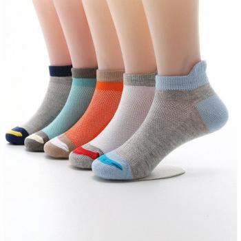 Medias de algodón para niños y niñas, 5 pares, 2-15 años, estilo casual primavera-verano