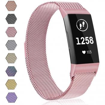 AK Metal Loop Replacement Band for Fitbit Charge 3