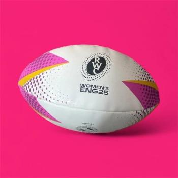 Gilbert RWC 2025 Women’s Replica Rugby Ball – White, Pink & Gold – 5