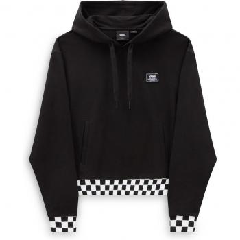 Sudadera con capucha Vans Boom Boom Check negro blanco mujer - L