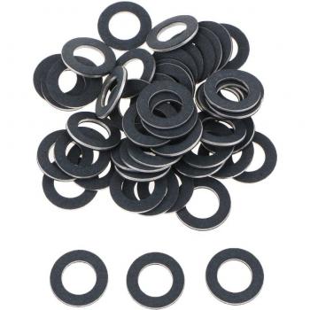 50pcs Oil Drain Plug Washer Gaskets for Toyota and Lexus, Durable Aluminum, Black