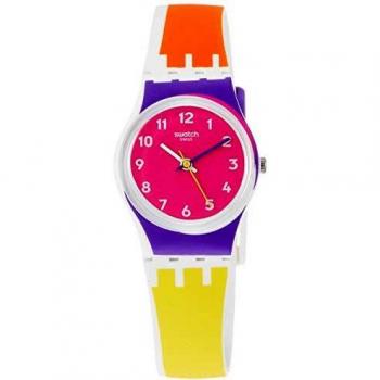 Swatch Damen LW165 Analogquarz Uhr mit Silikondrahtarmband