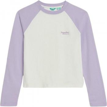 Camiseta lila con logotipo para mujer Superdry
