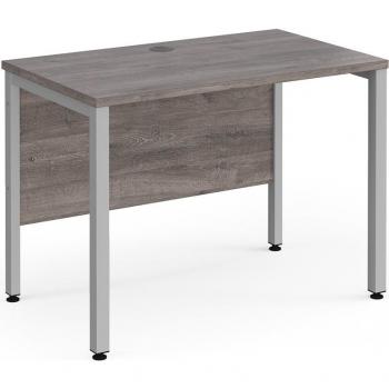 Maestro 25 1000×600 mm Silver Bench Leg Desk – Grey Finish