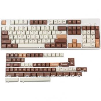 164-Key GMK Tiramisu PBT Keycaps with 2.25U, 2.75U, 3U, 7U Spacebars