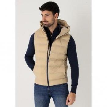 Bendorff Chaleco acolchado hombre, color beige, talla S, poliéster