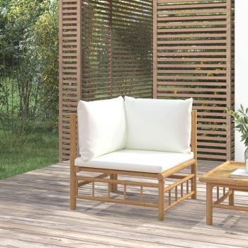 Sofá Esquinero Jardín Estructura de Bambú 65x69x69