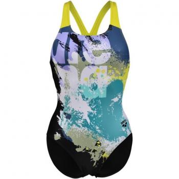 Traje de baño estampado olas quebradas