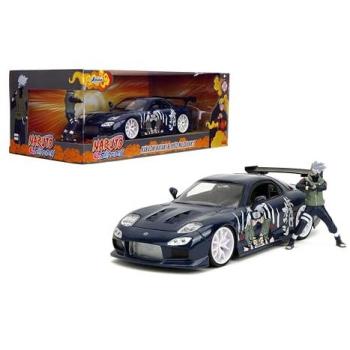 Dark Blue 1993 Mazda RX‑7 with Kakashi Hatake Figure – Jada 1/24 Diecast