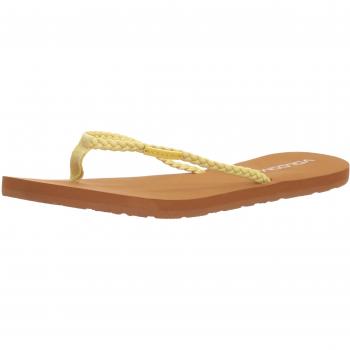 Volcom Draw Lo Sneakers Noir, Tongs Femme, Jaune (Citron), 39 EU