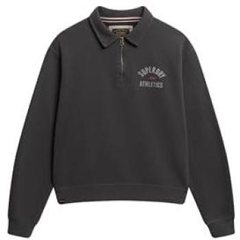 Superdry Pull Zippé Mi-hauteur Femme Anthracite