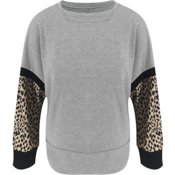 Loose Fit Leopard Print Sweatshirt