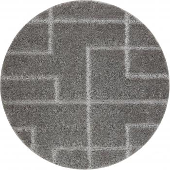 Alfombra Antideslizante Gris Circulo 50cm