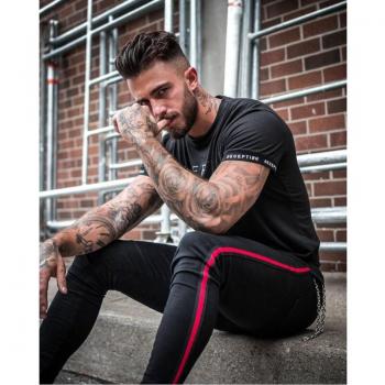Pantalones Vaqueros Negros Slim Fit para Hombre - Ropa de Calle Hip Hop con Corte Estrecho y Cintura Grande