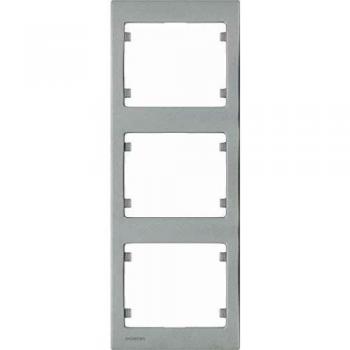 Delta Iris Triple Plaque Verticale Argent SIEMENS