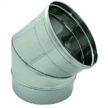 Coude inox 45° diamètre 20 cm