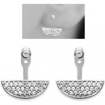 Boucles contours de lobes argent 'Sissi' blanc argenté (rhodié)